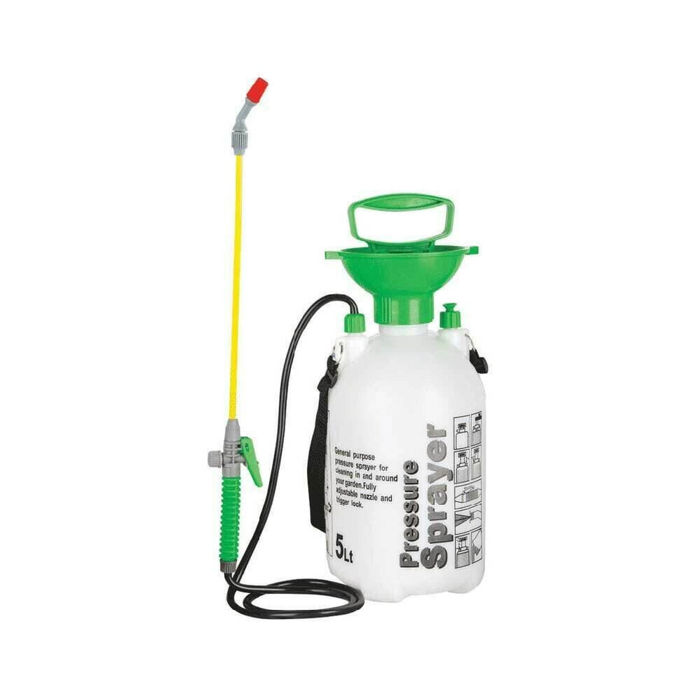 Mantraraj Knapsack Pressure Sprayer 5L Pump Manual Garden Outdoor Weed Pest Killer Bottle