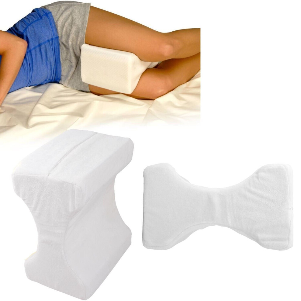 Mantraraj Contour Memory Foam Leg Pillow Orthopaedic Pillow Back Hips Knee Support+Cover