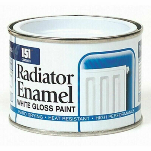 151 Coatings Radiator Enamel White Gloss Paint Top Coat High Performance 180ml