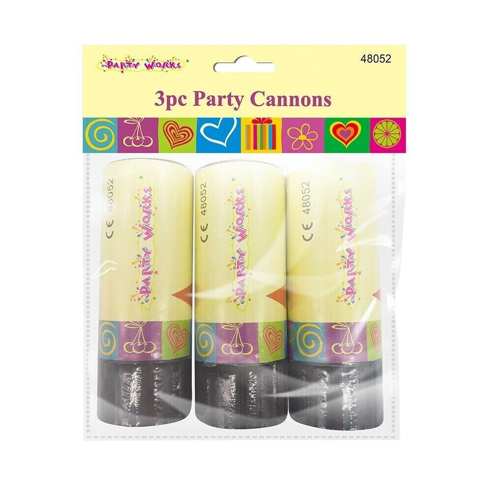 Mantraraj 3 X Party Popper Confetti Cannon Shooter Bomb Birthday Party Wedding Gift 11Cm