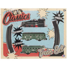 MantraRaj Classic Retro Battery Operated Train Set With Tracks Light Engine Children Toy