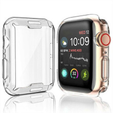 (44mm) TPU Gel Case For Apple Watch Responsive Touch Full Screen Curved Edge Protection