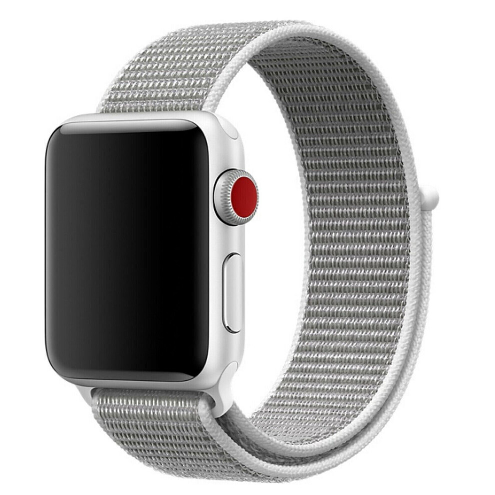 (Grey, 44mm) Band Strap For Apple Watch Adjustable Waterproof Braided Nylon Material