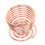 TRIXES 2 x Rose Gold Steel Wire Spiral Spring Egg Cups 3