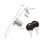 Silver Easy Install Glass Display Showcase Cabinet Slide Lock with Dual Keys  - By TRIXES 4
