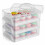 Gr8 Home 3 Tier Stackable Cupcake Carrier Box Muffin Cake Holder Plastic Clear Container 6