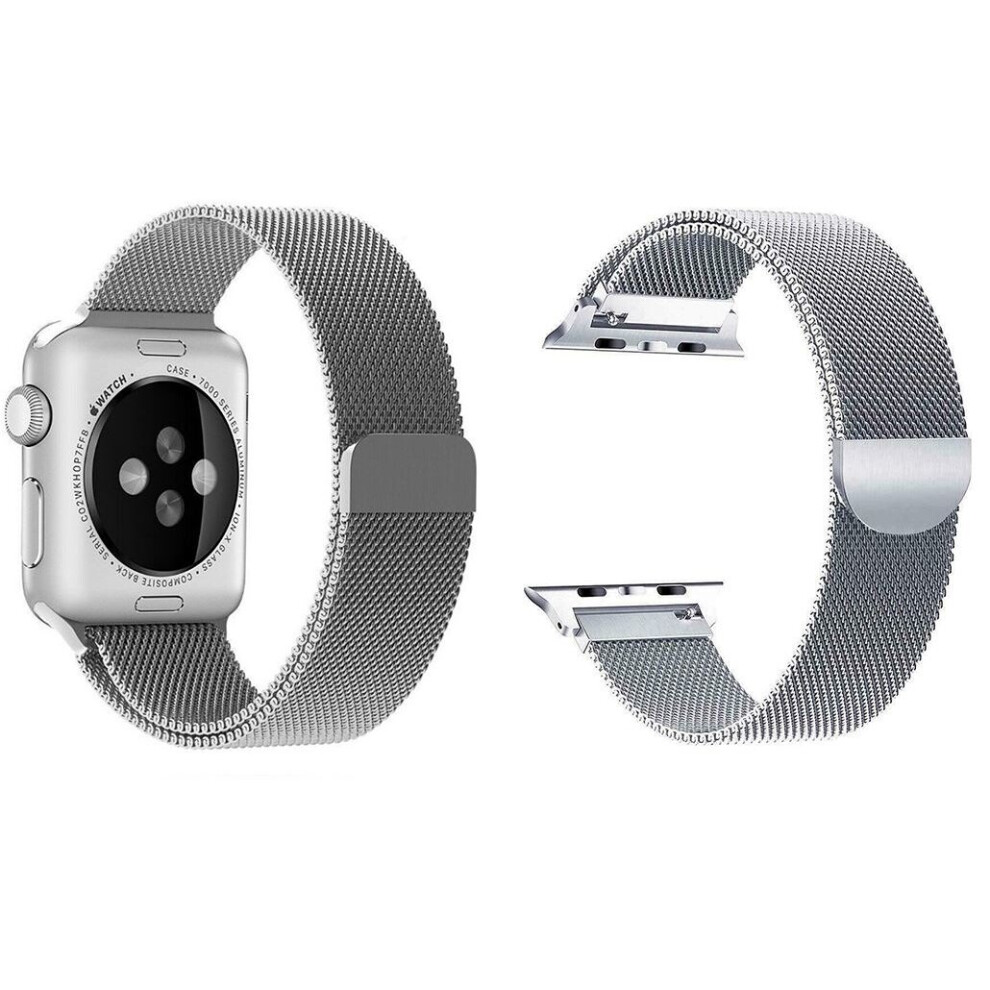 (, 44Mm) Band For Apple Watch Milannese Loop Stainless Steel Strap Silver 5056422809177