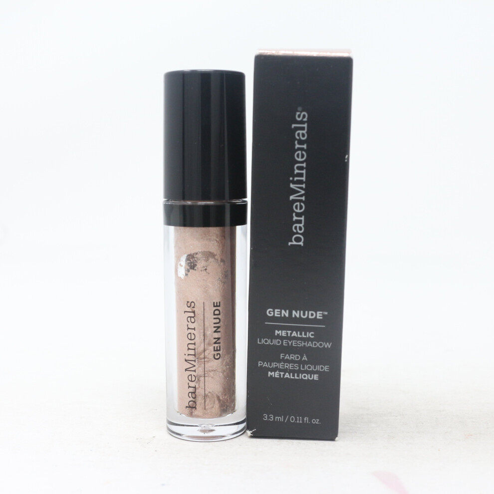 (Pink Opal) Bareminerals Gen Nude Metallic Liquid Eyeshadow  0.11oz/3.3ml New With Box