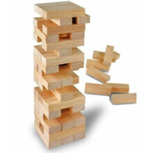 45 Wooden Tumbling Tower Towering Blocks Traditional Game Towers Jenga Blocks