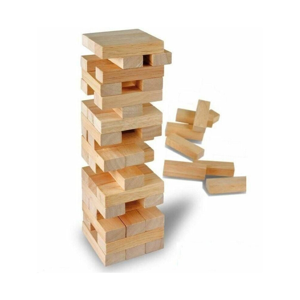 45 Wooden Tumbling Tower Towering Blocks Traditional Game Towers Jenga Blocks