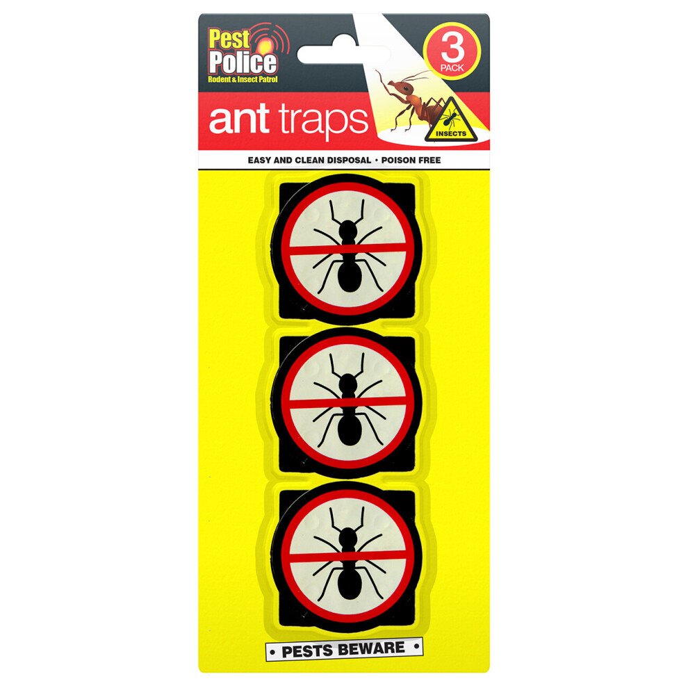 Pest Police (6Pk Bundle) Ant Traps | Home Bait Station | Stops & Glues Ants