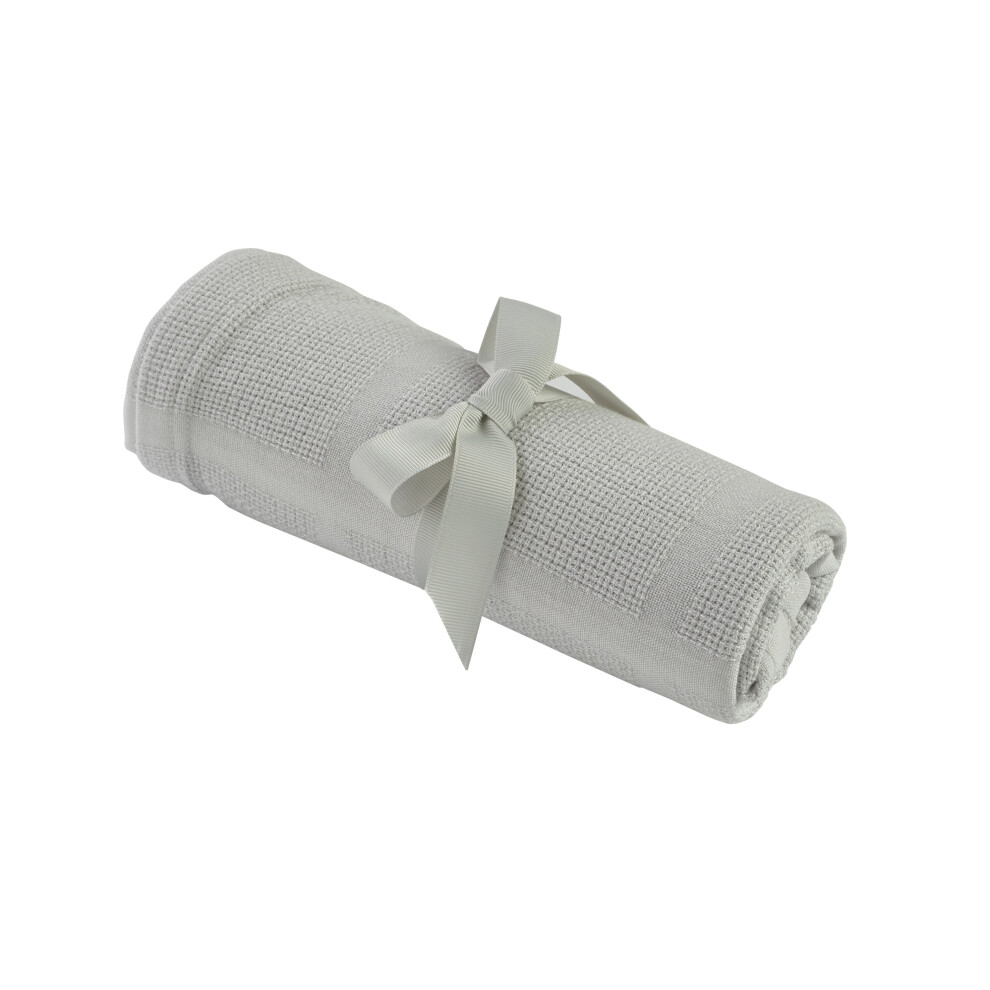 Grey Cellular Blanket Fleece For Newborns | W70cm x L100cm