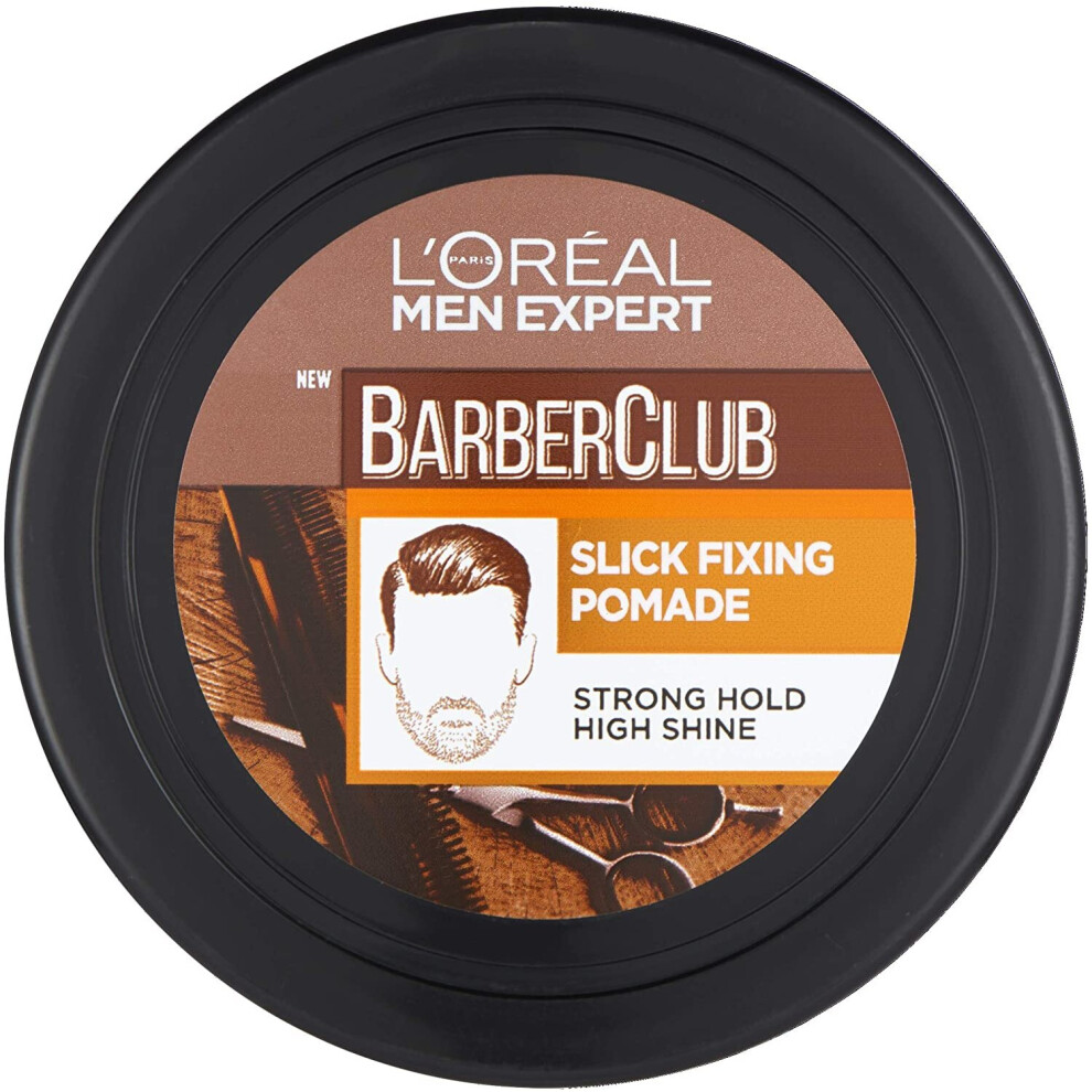 L'Oreal Men Expert Men's Hair Wax Barber Club, Slick Fixing Pomade Wax, 75 ml