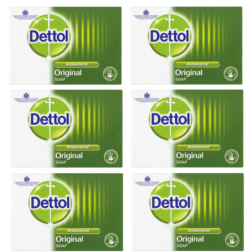 Dettol Original Antibacterial Soap Pack of 6 x 100g