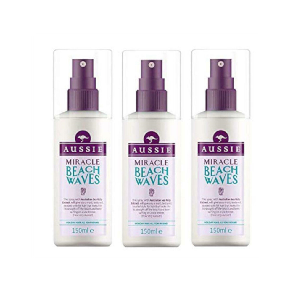 3 x Aussie Miracle Beach Waves Spray, 150 ml