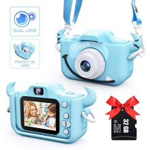 Kids Camera for Girls and Boys, Digital Dual Camera 32GB Memory Card