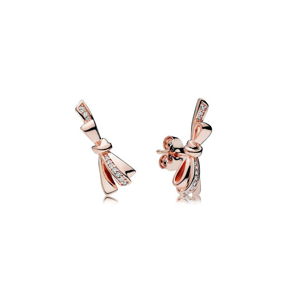 PANDORA Rose Gold Gorgeous Bow Stud Earrings 287234CZ
