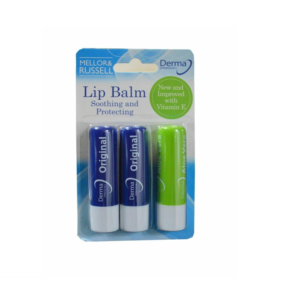 Mellor & Russell Soothing And Protecting Lip Balms Triple Pack 2 Original 1 Aloe Vera