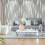 10M 3D Crescent Wave Stripes Embossed Design Non-woven Wallpaper Roll Modern 5