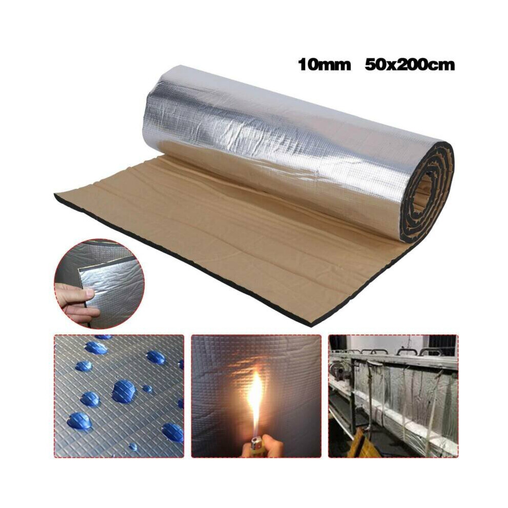 50*200CM Car Sound Proofing Insulation Heat Pads Foam Mat 10mm Roll