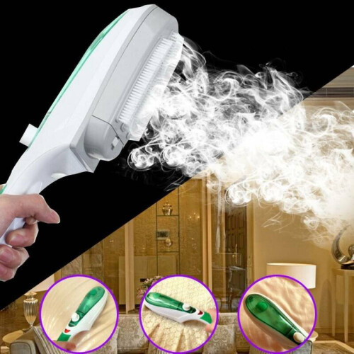 1000W Portable Handheld Steam Iron & Brush Steamer for Travel - Quick Wrinkle Removal, Disinfection & Fabric Care