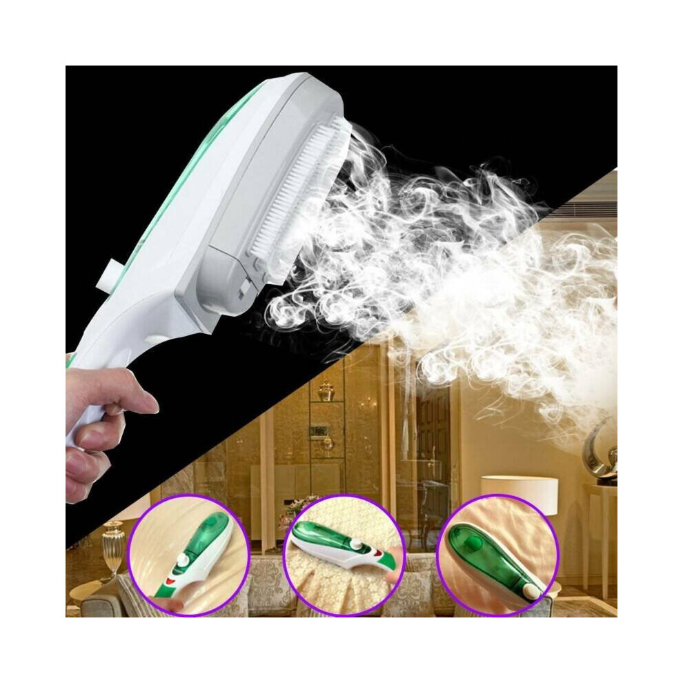 1000W Portable Handheld Steam Iron & Brush Steamer for Travel - Quick Wrinkle Removal, Disinfection & Fabric Care