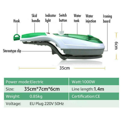 1000WPortable Φορητό φορητό ηλεκτρικό σίδερο ατμού Brush Steamer Travel Laundry 2