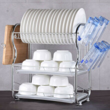 3 Tier Dish Drainer Holder Kitchen Cutlery Rack Drip Storage Tools