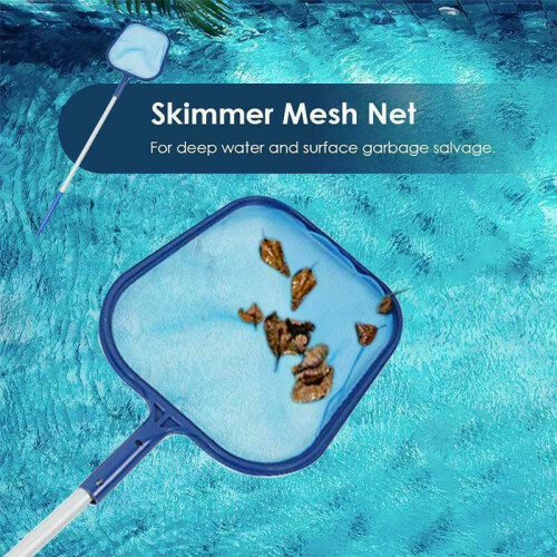 Swimming Pool Leaf Skimmer Mesh Net With Pole 1