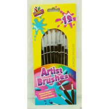 Pack of 12 Artbox Point Paint Brush Kids School Craft Thin Wooden Handle Brushes