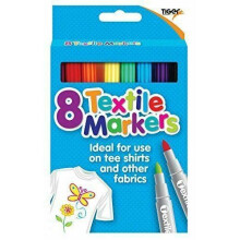 8 Textile Fabric T-shirt Markers Pens Non-Toxic Ink- 8 Assorted Colours clothes