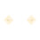 Karen Millen Geo Stud Earrings, Gold 2