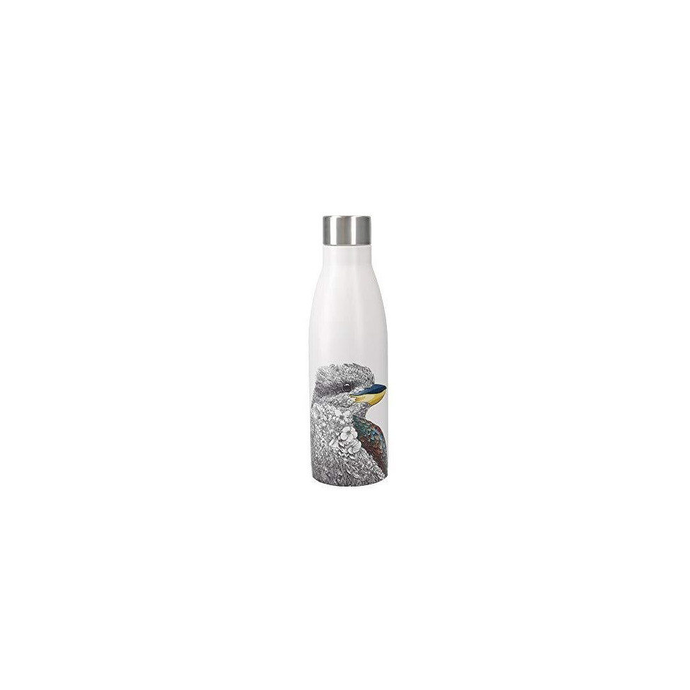 Maxwell & Williams Marini Ferlazzo 500ml Laughing Kookaburra Double-Walled Insulated Bottle, Leakproof Stainless Steel-image-OPC-P62TGWG-NEW