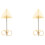 Karen Millen Geo Stud Earrings, Gold 1