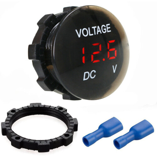 Ranpo Mini Waterproof Voltmeter with LED Digital Display Voltage Meter DC 12V-24V Universal for Car