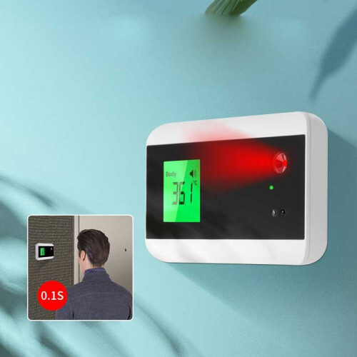 Wall-mounted Forehead Digital Infrared Non-Contact Thermometer Automatic Induction Doorbell