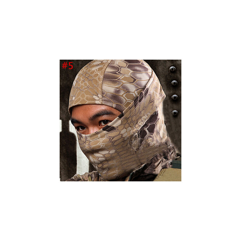 (#5) Tactical Camouflage Hunting Balaclava Mask Army Military Full Face Sniper Hat 795340612470
