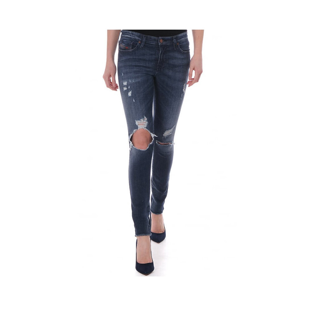 Diesel (W29 L30) Skinzee 0671V Womens Denim Jeans Casual Pants Super Slim Skinny Trousers Blue