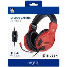 Rotes Stereo-Headset für PS4, PC, Mac und mobile Geräte