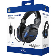 Stereo-Gaming-Headset mit Mikrofon für PS4, PC, Mac und Mobilgeräte - Blau - Ohraufliegend - Lautstärkeregler