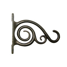 Plant Bracket with Scroll Brushed Bronze 15cm