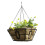 14 Inch Black Square Contemporary Hanging Basket with Coco Liner 1