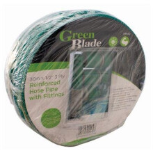 30M 3 Ply Rainforsed Hose Pipe With Fittings Green