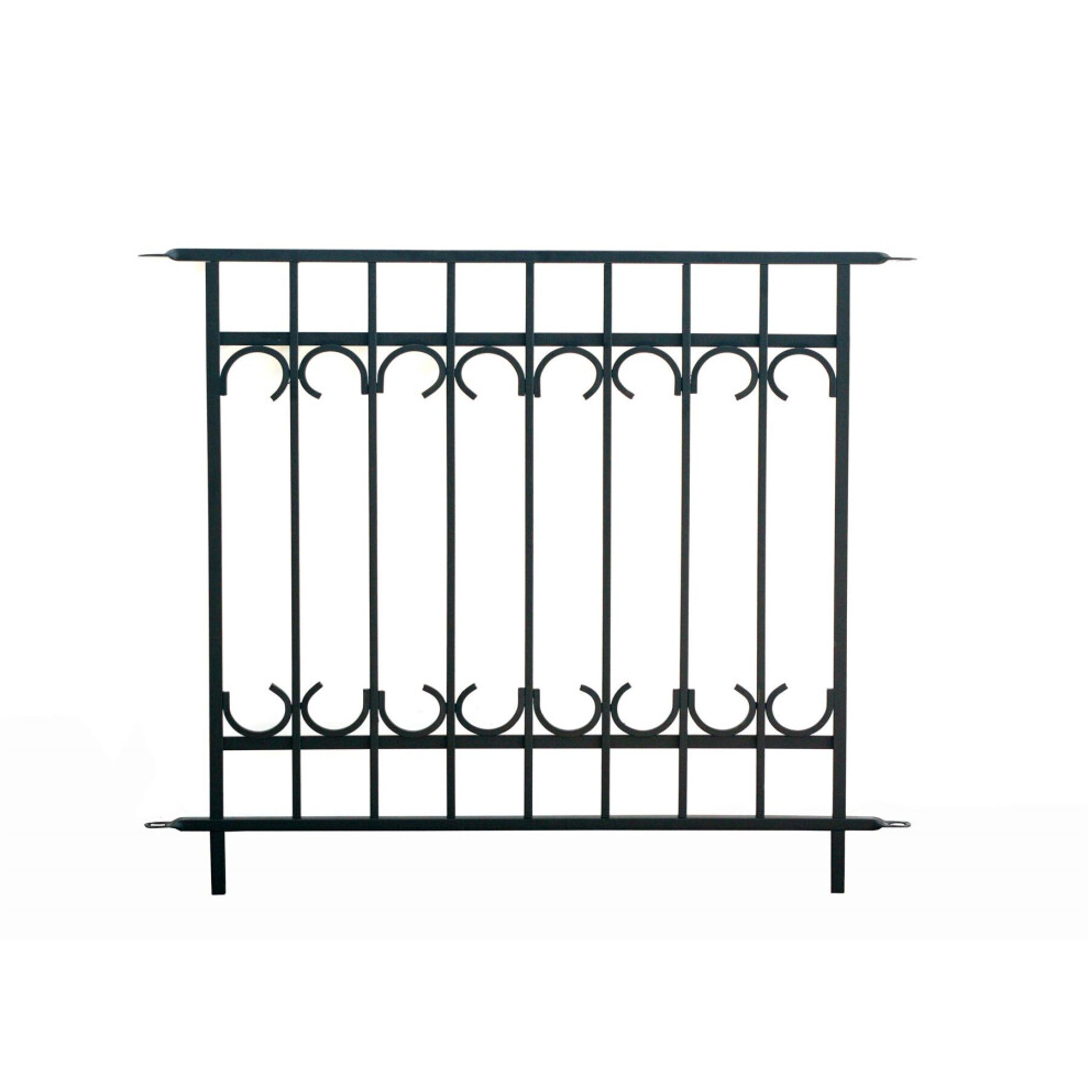 Panacea Park Lane Fence Section Black stylish