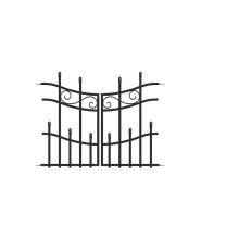 93cm Mini Black Kensington Section Finial Gate Black