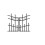 93cm Mini Black Kensington Section Finial Gate Black 1