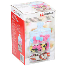 3x stackable storage jar glass kitchen Decor