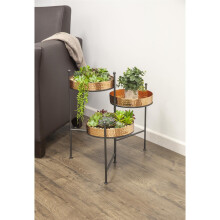 3Tier Hammered Plant Stand with copper Trays