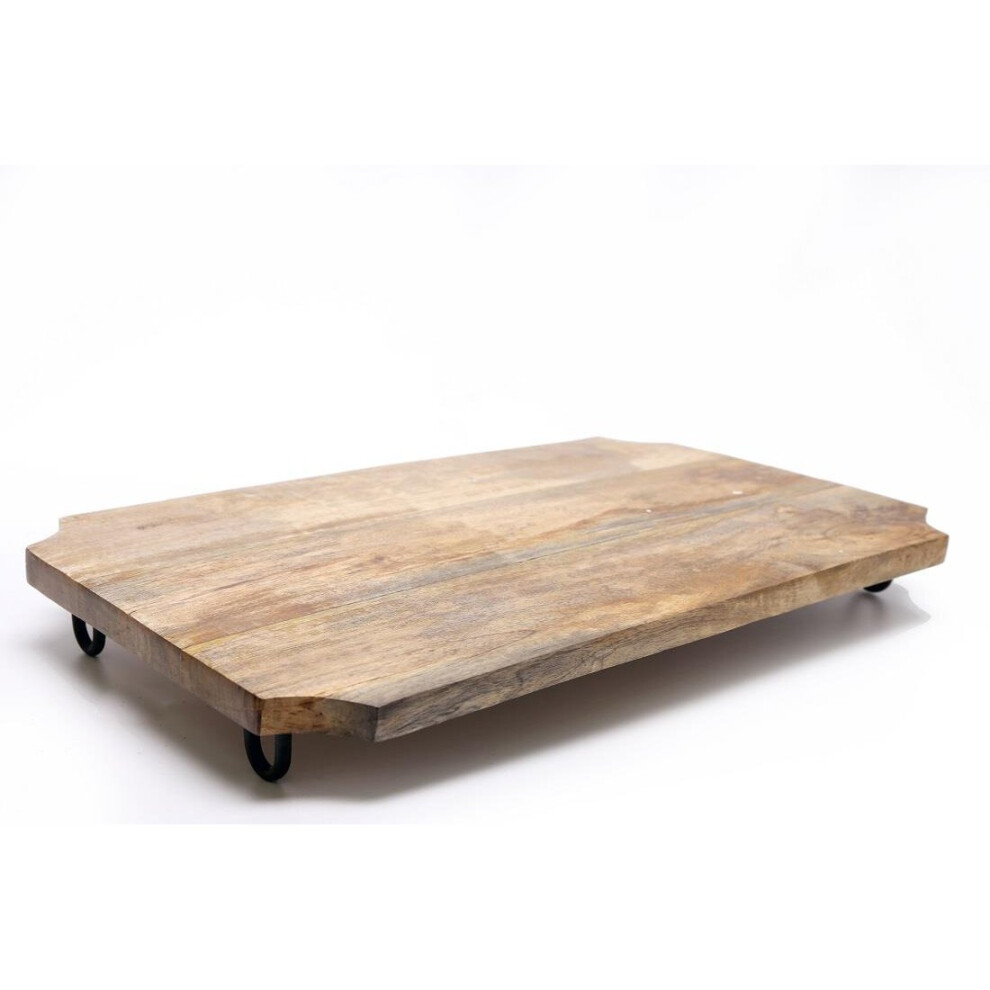 50x30cm Wood Chopping Board On Legs strong