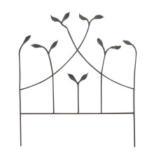 Forged Border Edge with Leaves Black 54x48cm